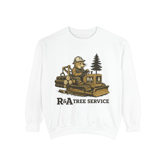 R&A Tree Service  Vintage Logo Tree Service Crewneck