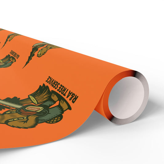 Wrapping Paper — Vintage Orange Beaver R&A