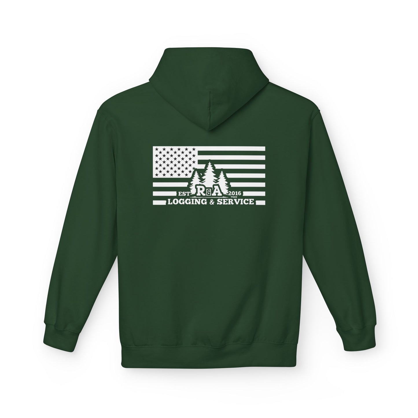 R&A Logo With Flag Hoodie (Forest Green)