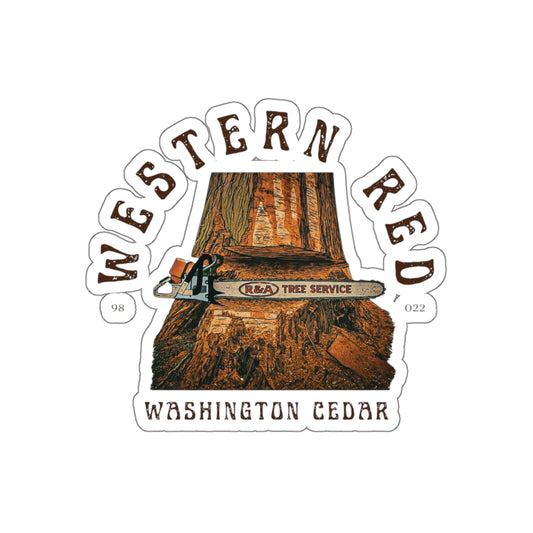 Western Red Washington Cedar Die-Cut Sticker