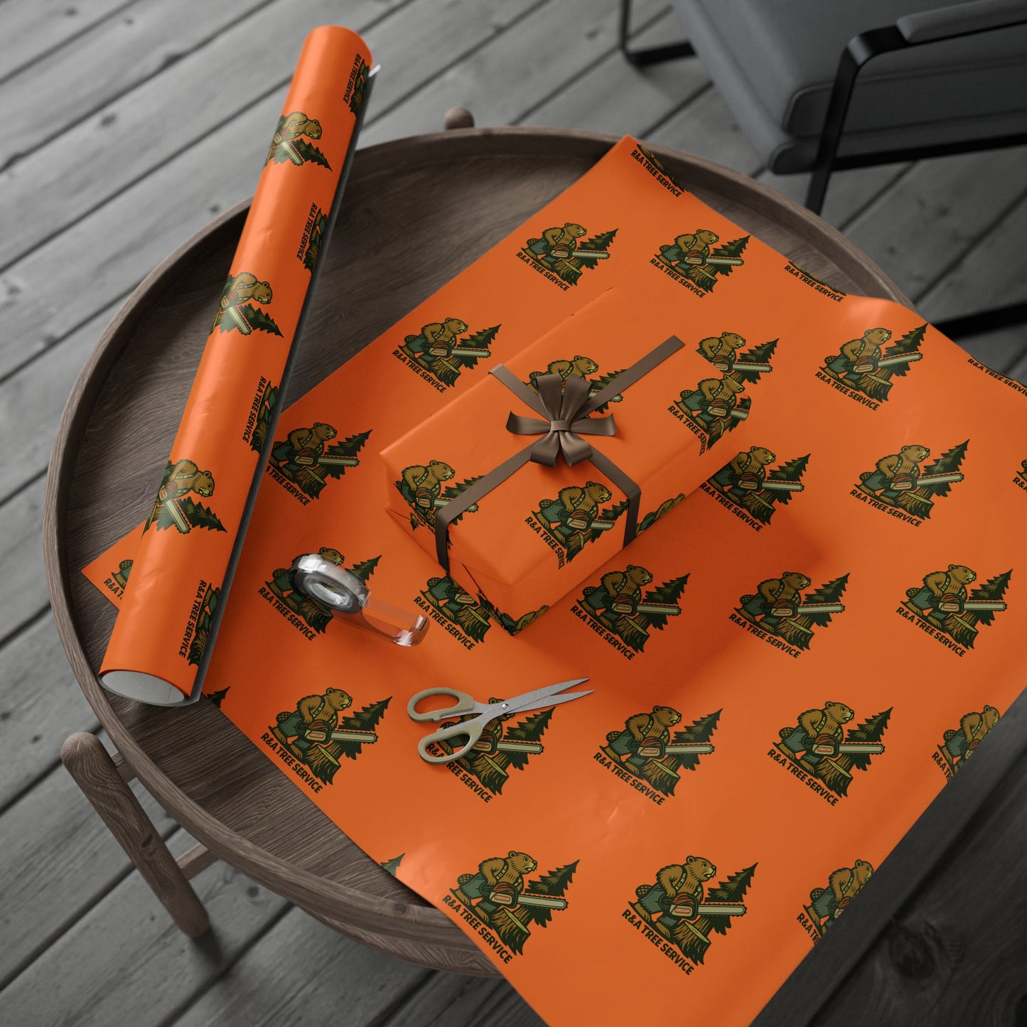 Wrapping Paper — Vintage Orange Beaver R&A