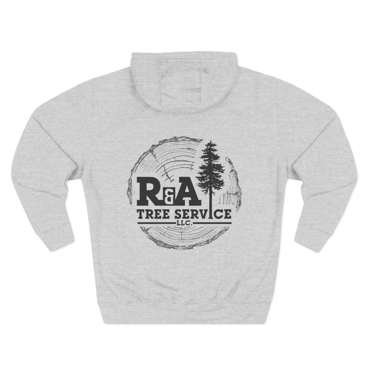 R&A Tree Service With Log Logo