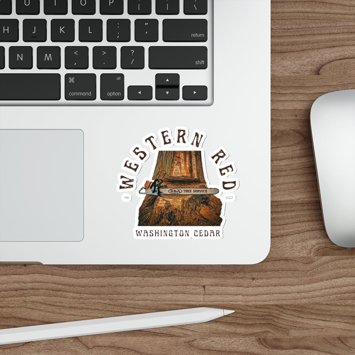 Western Red Washington Cedar Die-Cut Sticker