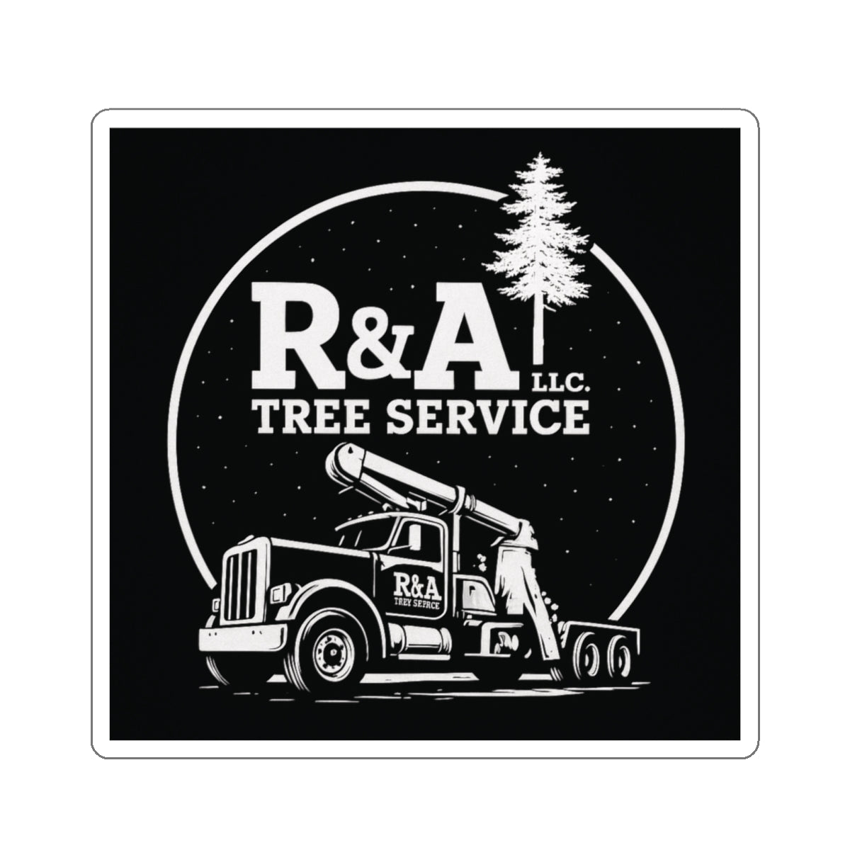 R&A Tree Service Self Loader Die-Cut Sticker
