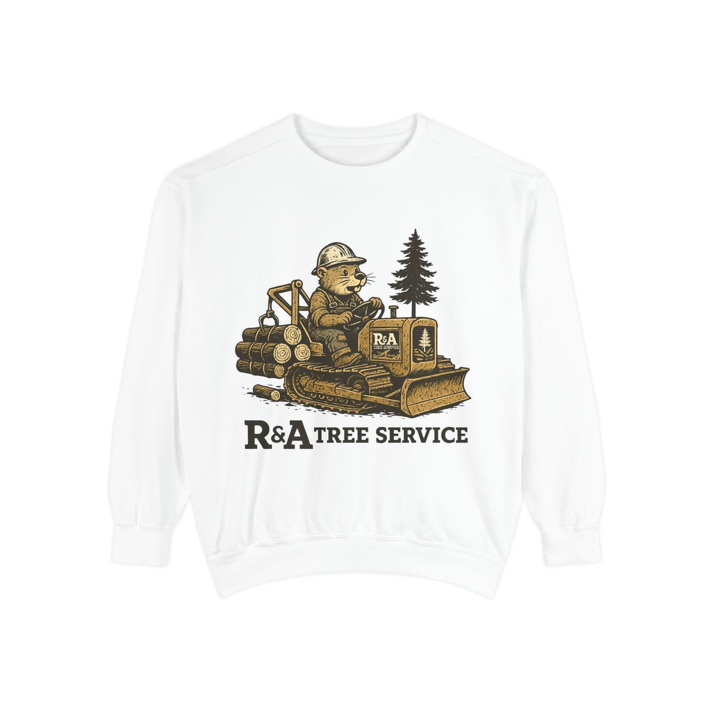 R&A Tree Service  Vintage Logo Tree Service Crewneck