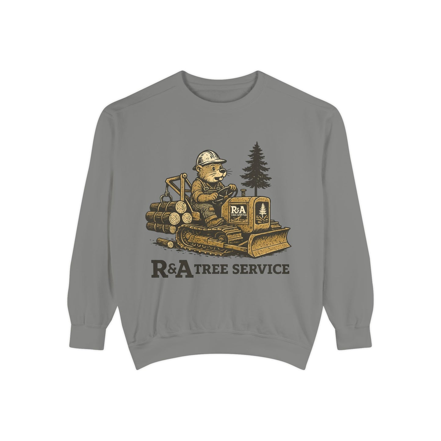 R&A Tree Service  Vintage Logo Tree Service Crewneck