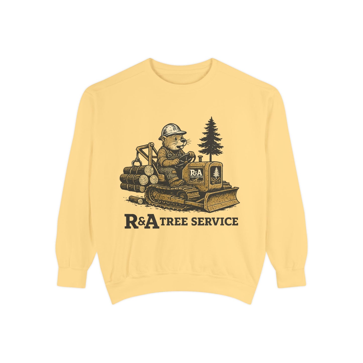 R&A Tree Service  Vintage Logo Tree Service Crewneck